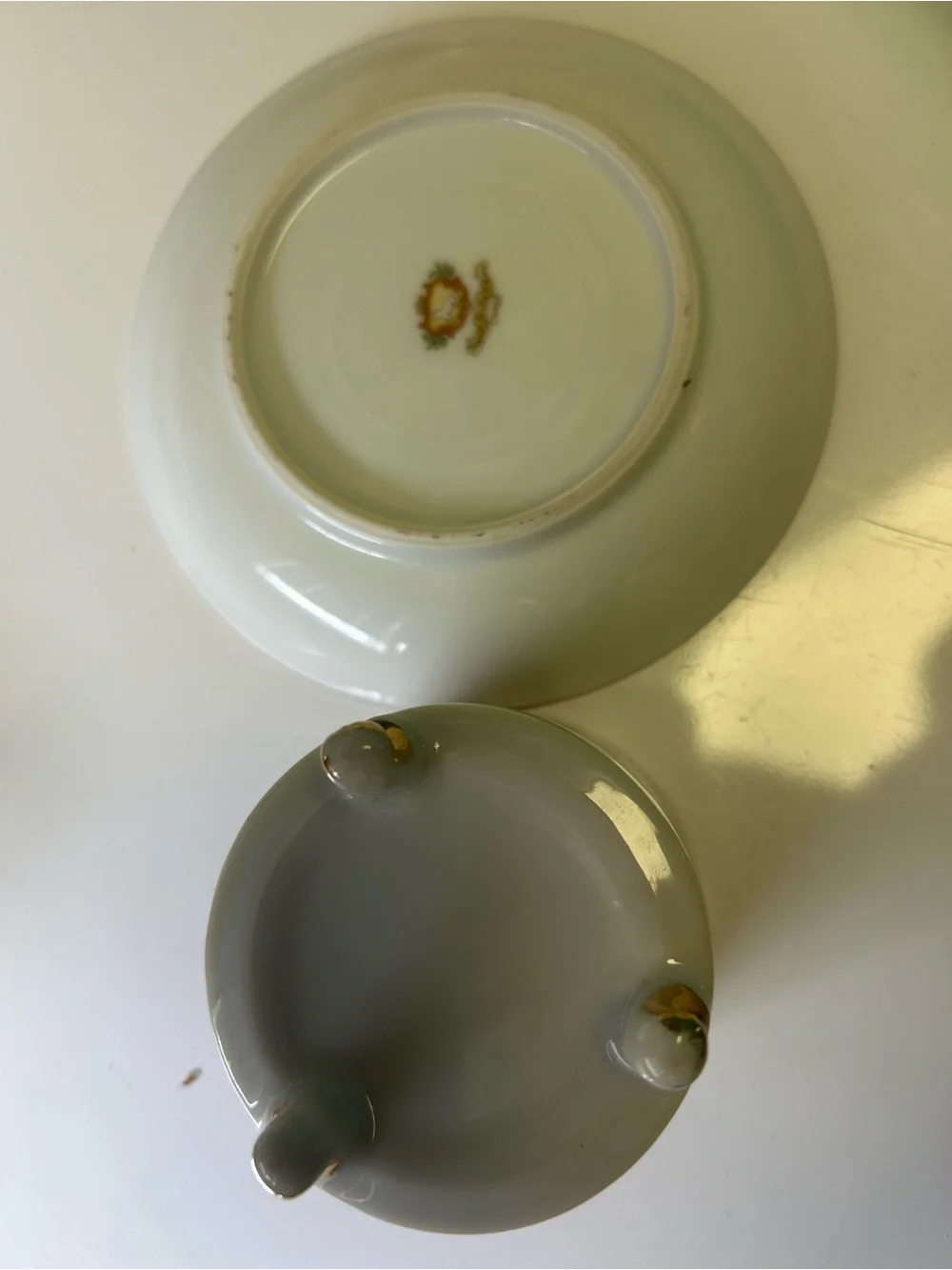 Royal Sealy China Porcelain Footed Tea Cup & Saucer Set Red/White/Gold Romantic